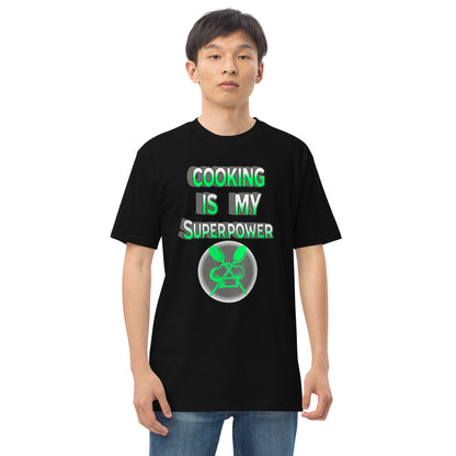 Cooking is my superpower green Men’s premium heavyweight tee