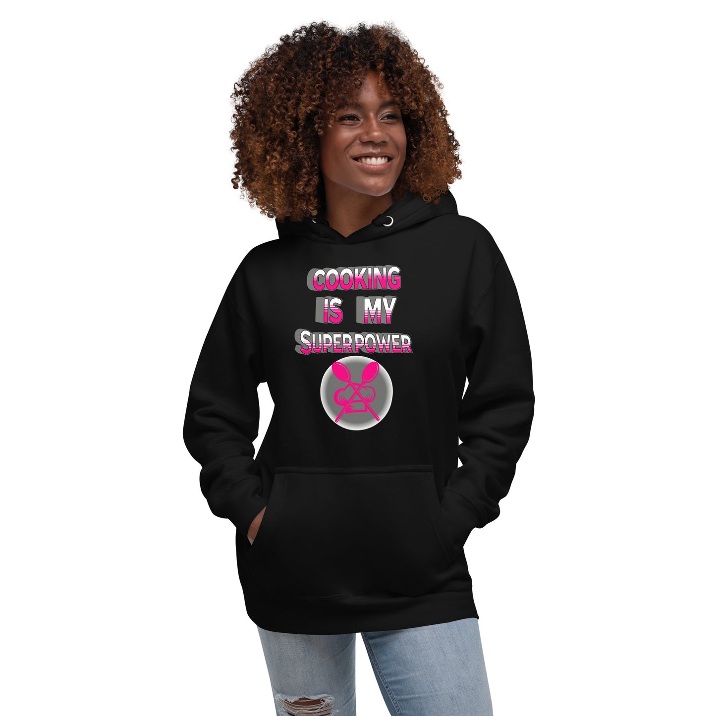 Cooking Is my superpower Pink Unisex Hoodie