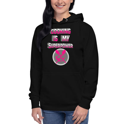 Cooking Is my superpower Pink Unisex Hoodie