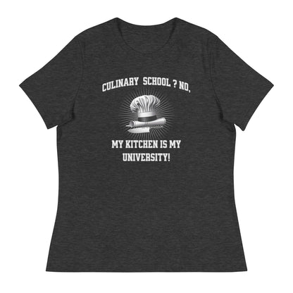 Culinary School ? No, My Kitchen Is My University! Women's Relaxed T-Shirt